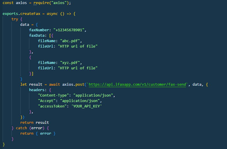 API Documentation iFax