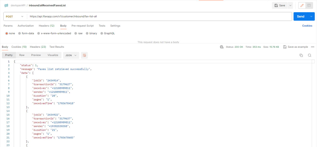 API Documentation | iFax