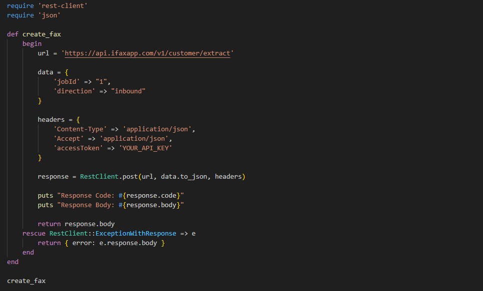 API Documentation | iFax