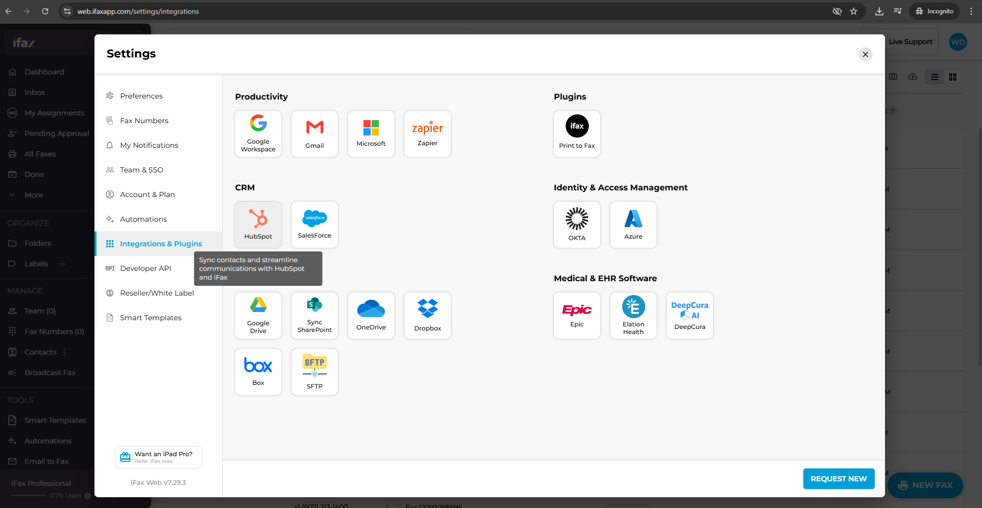 Install from HubSpot Screenshot