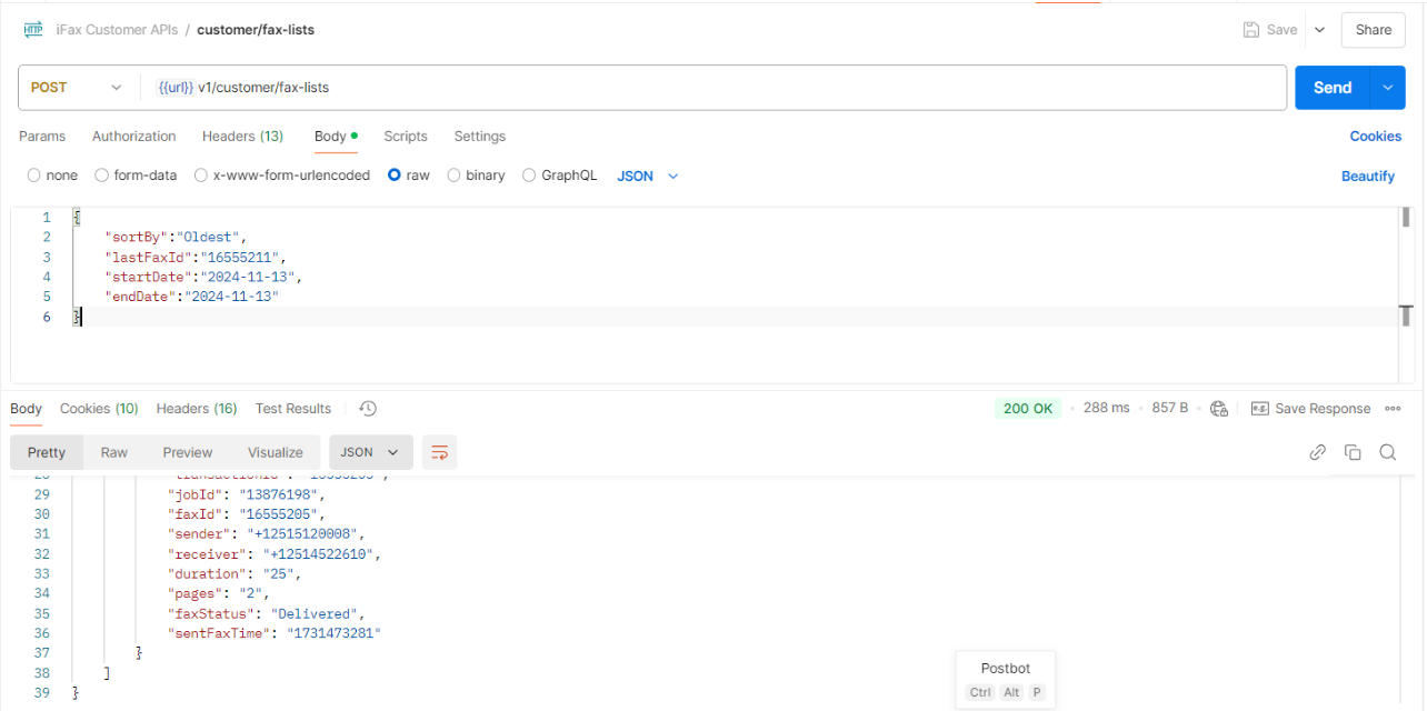 API Documentation | iFax