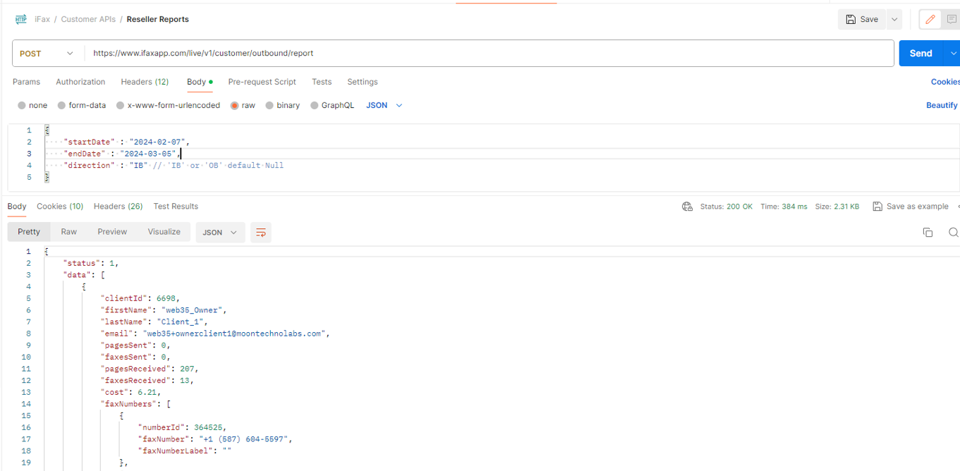 API Documentation | iFax