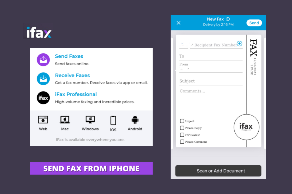 digital faxing send fax from iphone