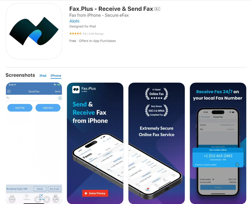 Mobile faxing from iPhone made easy
