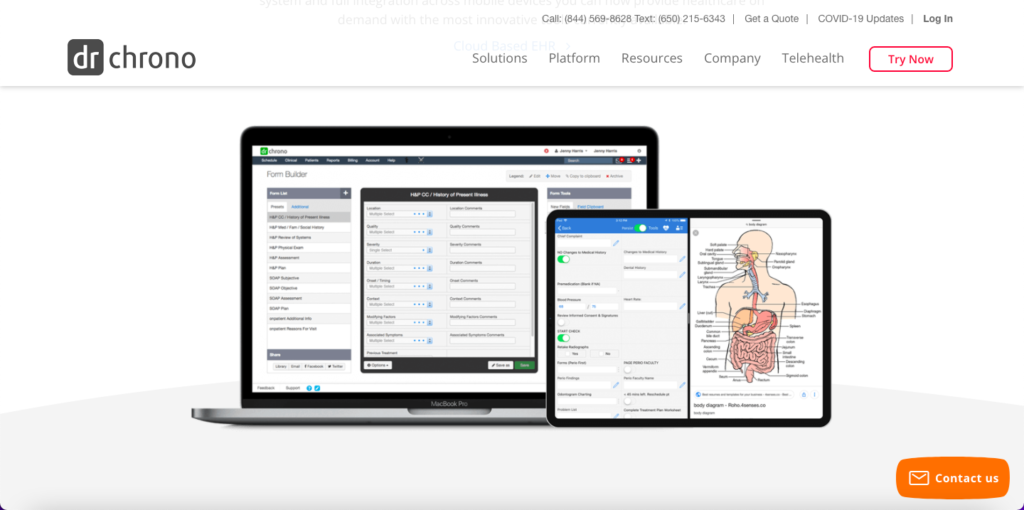 dr chrono cloud based emr software