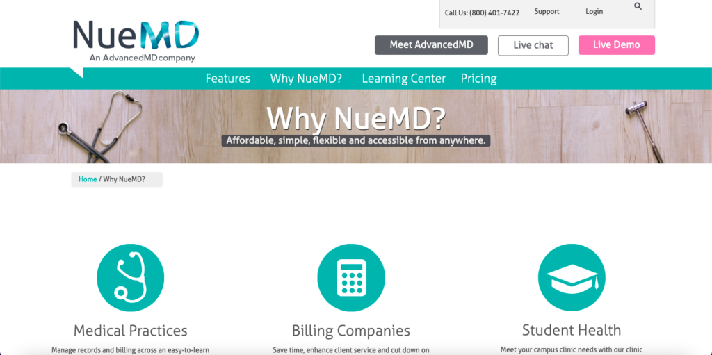 nueMD fully functional cloud based emr
