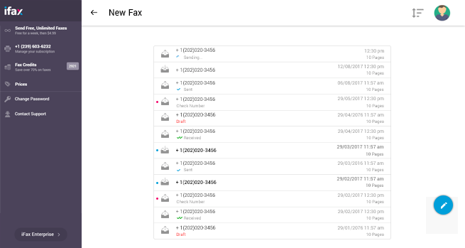 view faxes