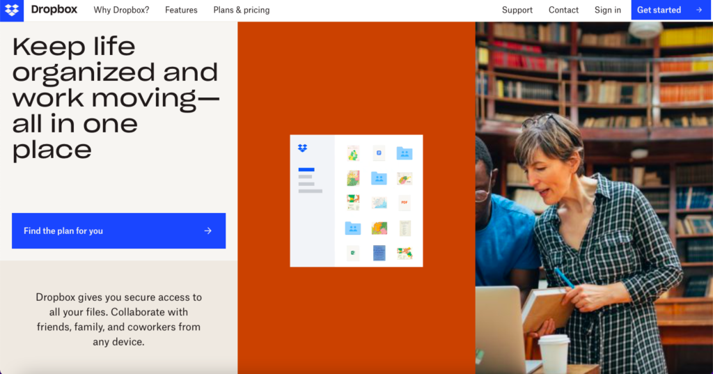 best cloud storage - dropbox