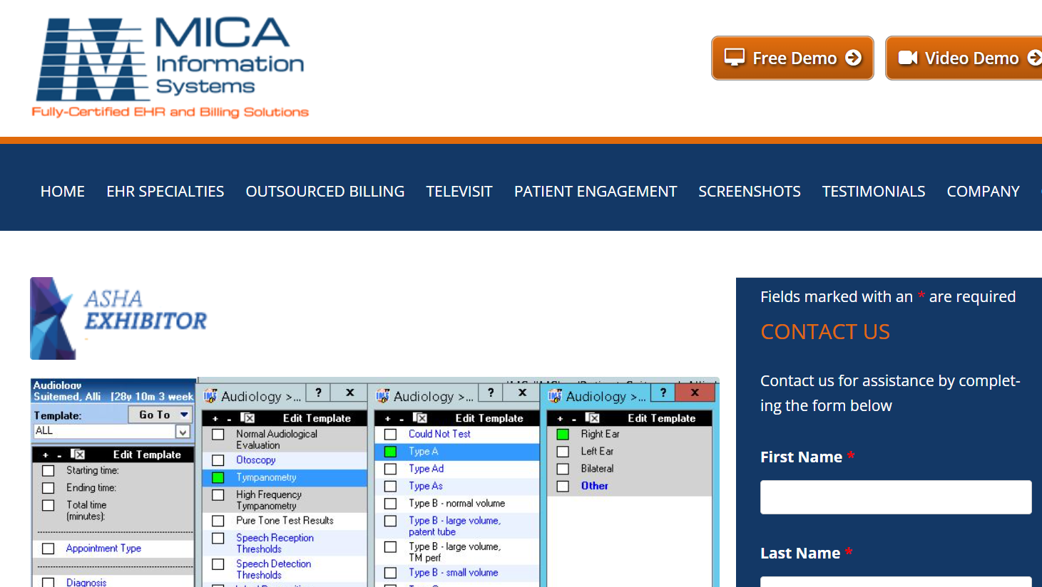 MICA Information Systems - audiology practice management system