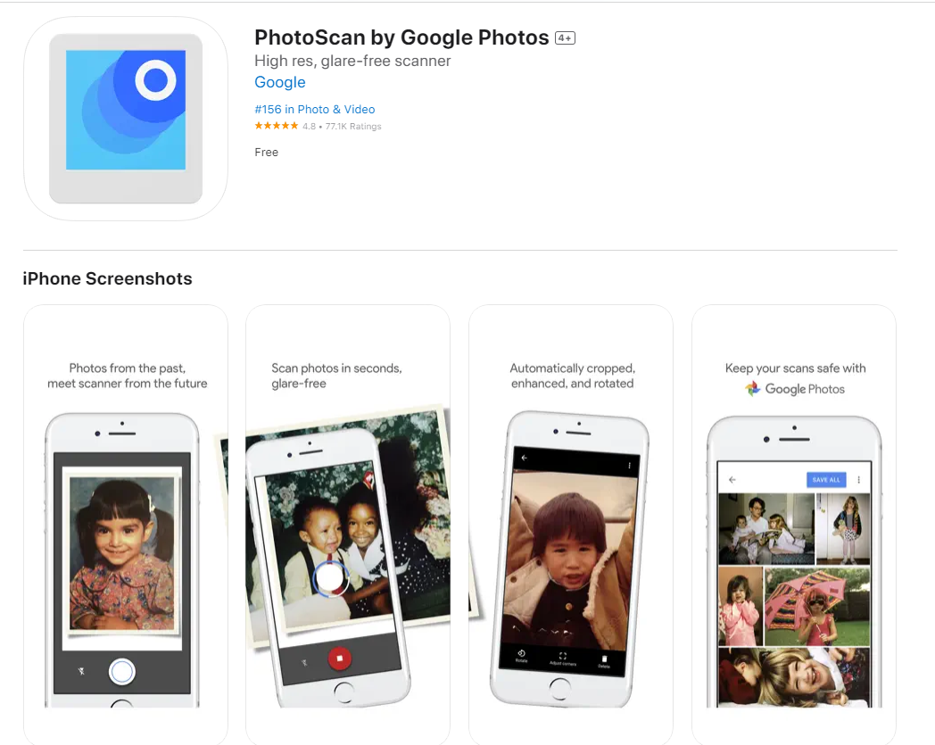 Google also has a photo scanner app