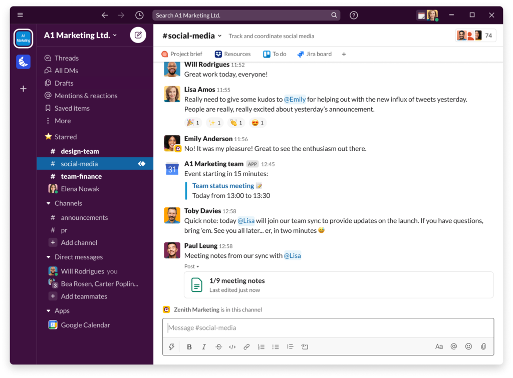 slack efficient workflow tools