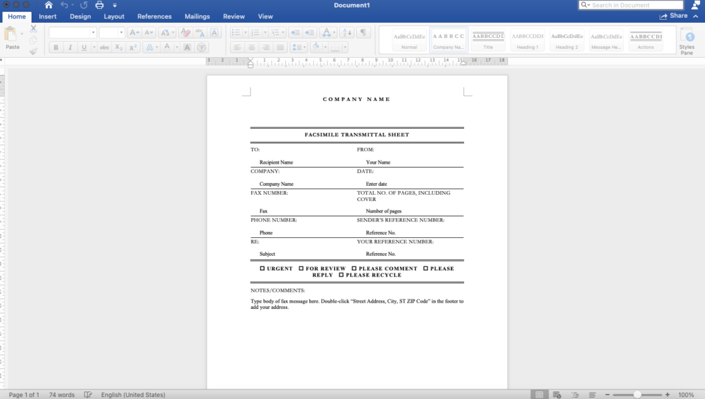 How to Download and Print Free Fax Cover Sheet