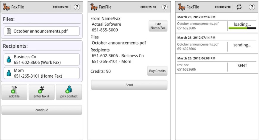 FaxFile - One of the possible best android fax apps