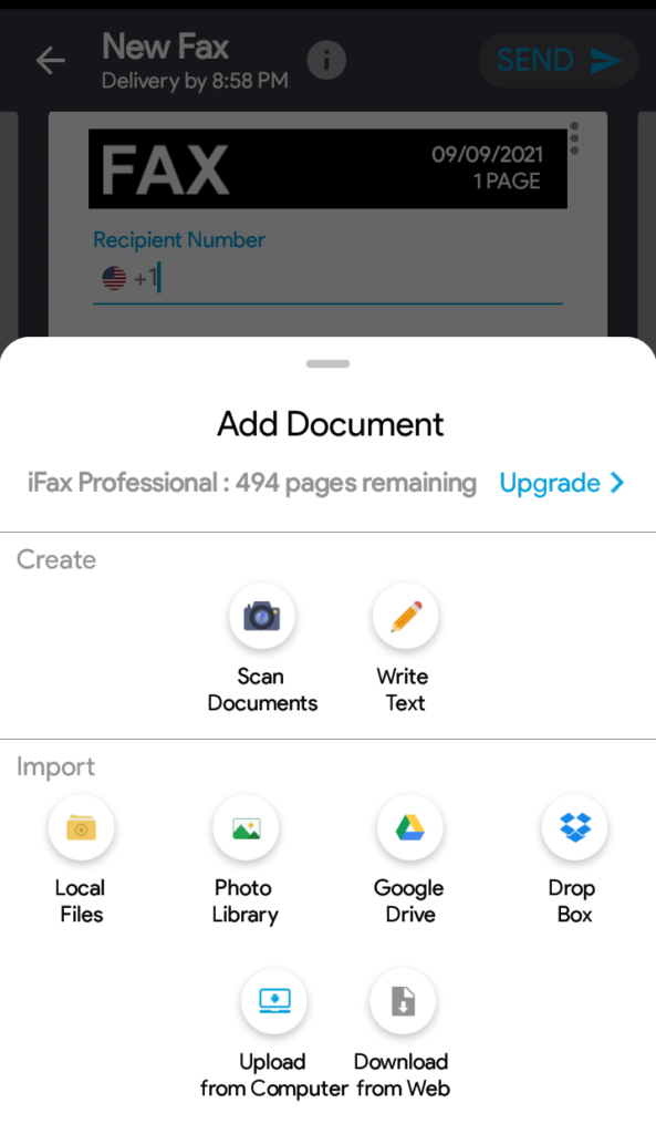 send fax from android free