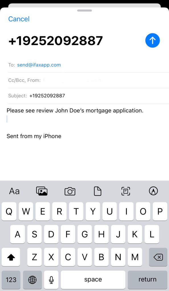 how to send fax from iphone without an app