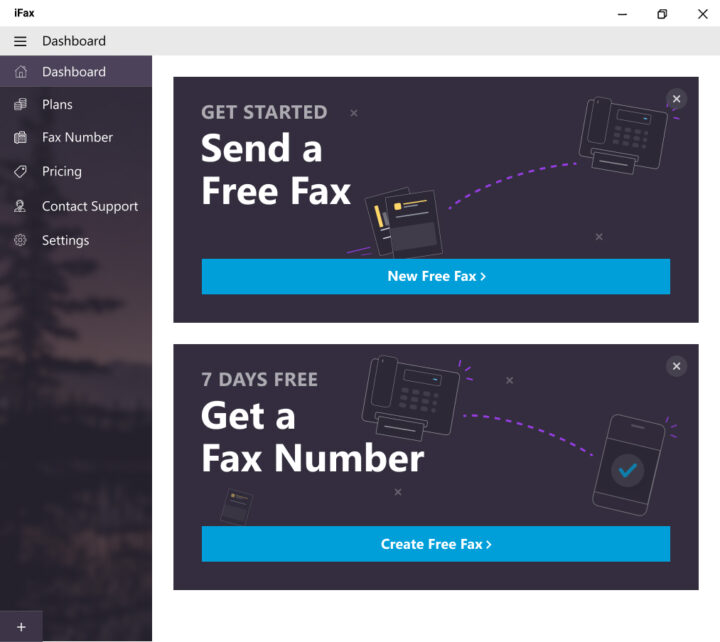 fax app dashboard