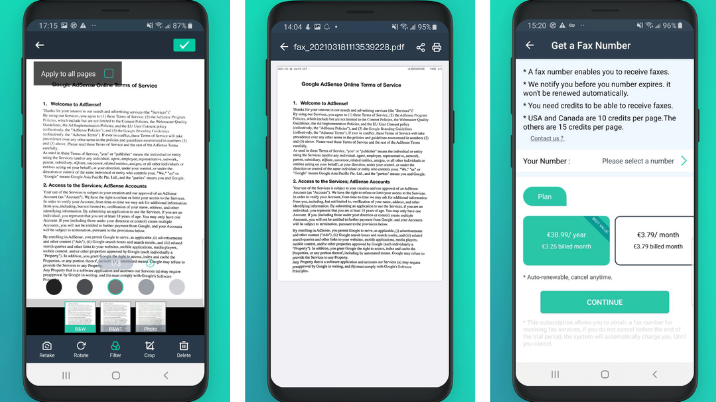 simplefax android fax app