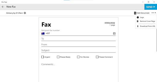 attach a document when you fax from computer