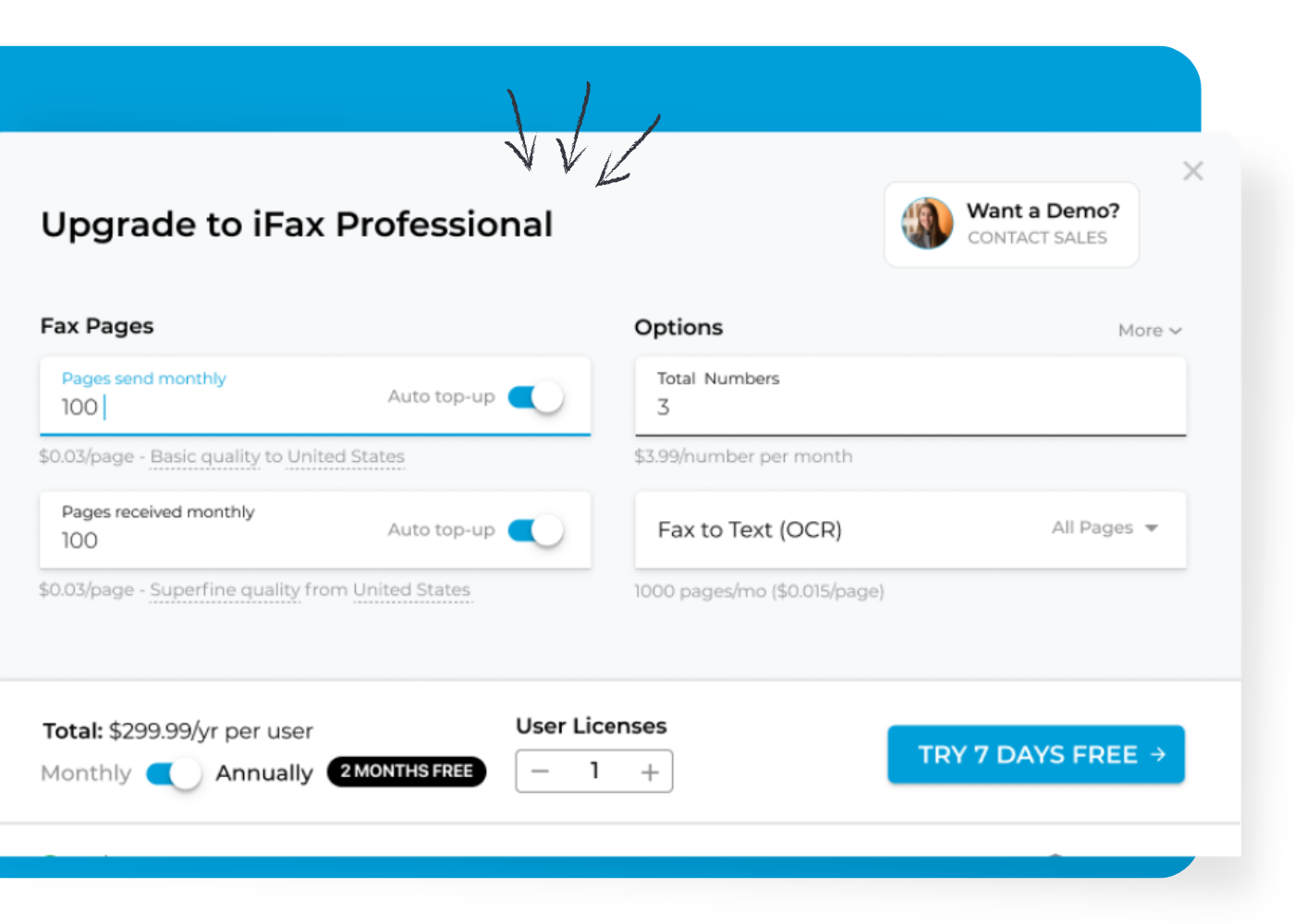 upgrade your ifax plan
