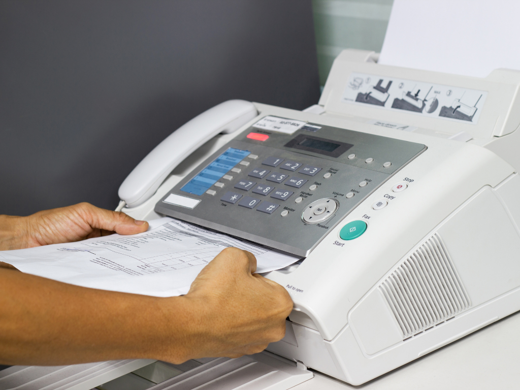 faxing using fax machine