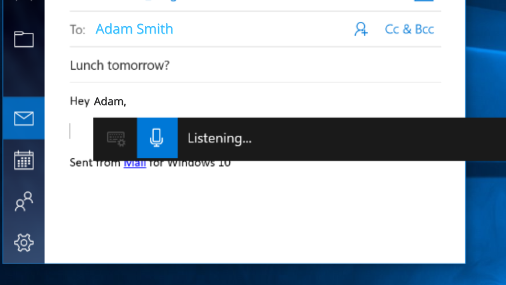 Windows 10 Speech Recognition