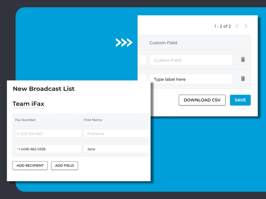 Broadcast Fax With Custom Fields