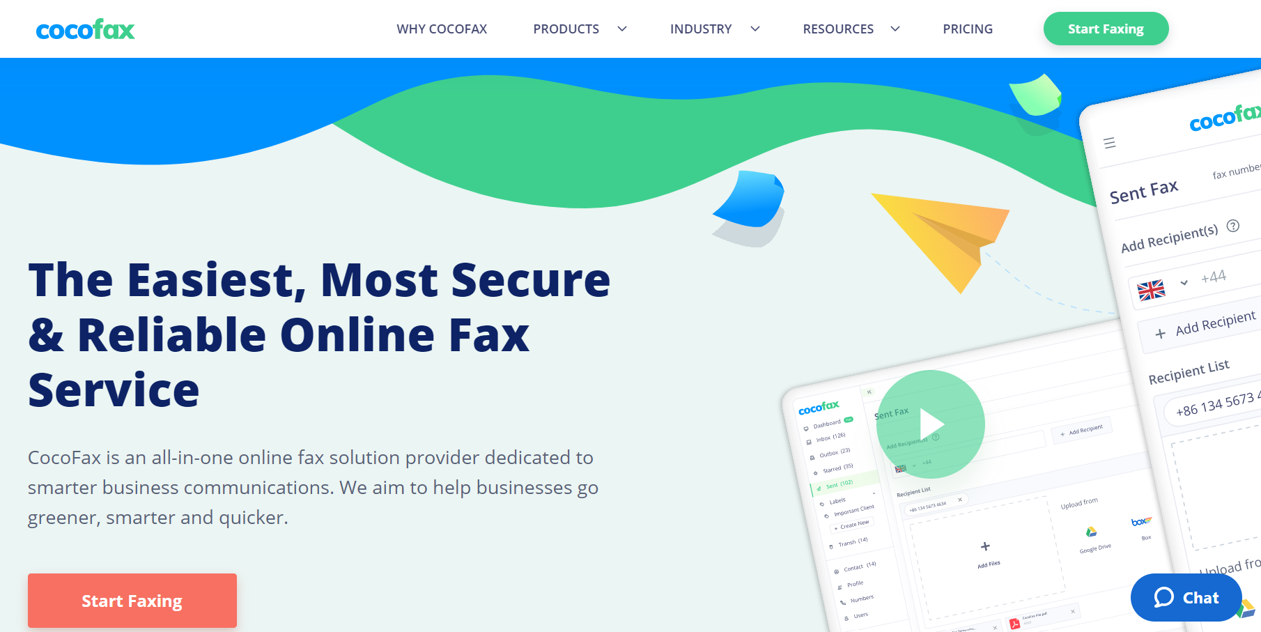 cocofax minimalist fax to service