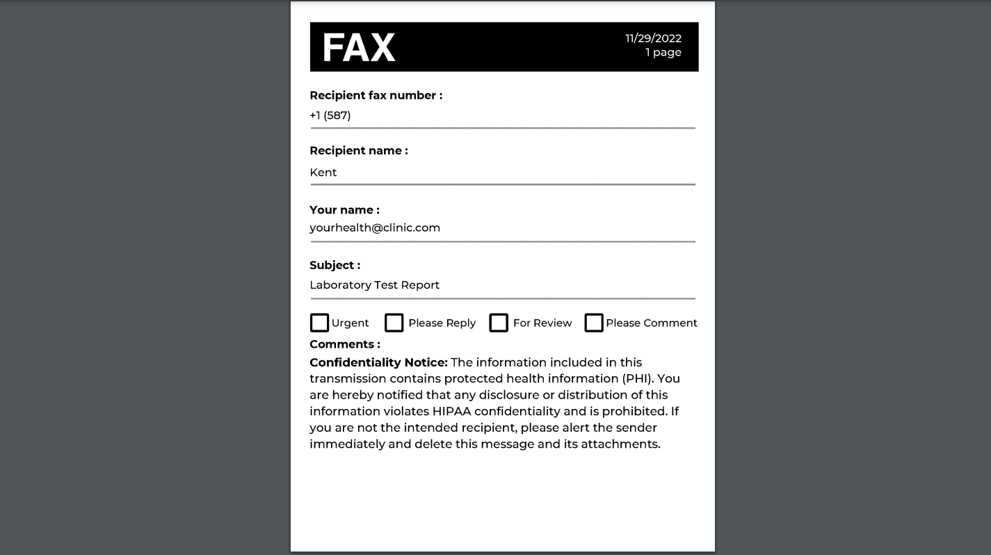 how to make cover letter for fax