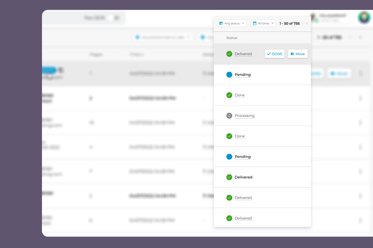 fax status fax delivery tracking