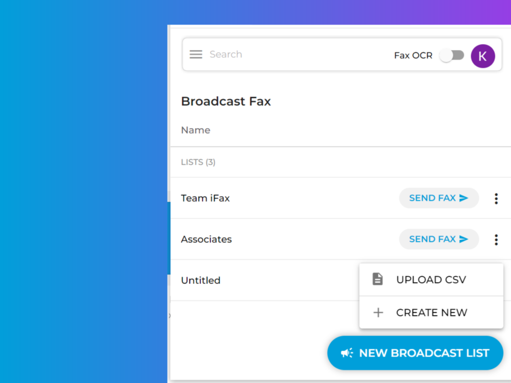 Contacts Upload: Bulk Upload Contacts for Fax Broadcasts