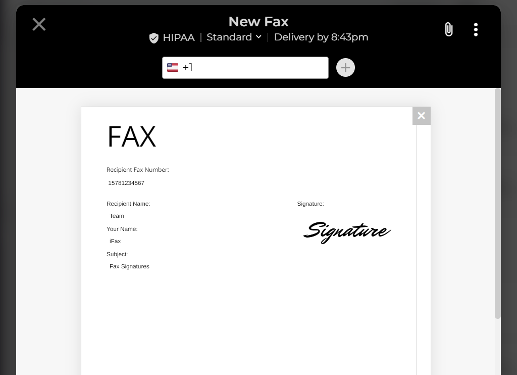 fax signatures benefits