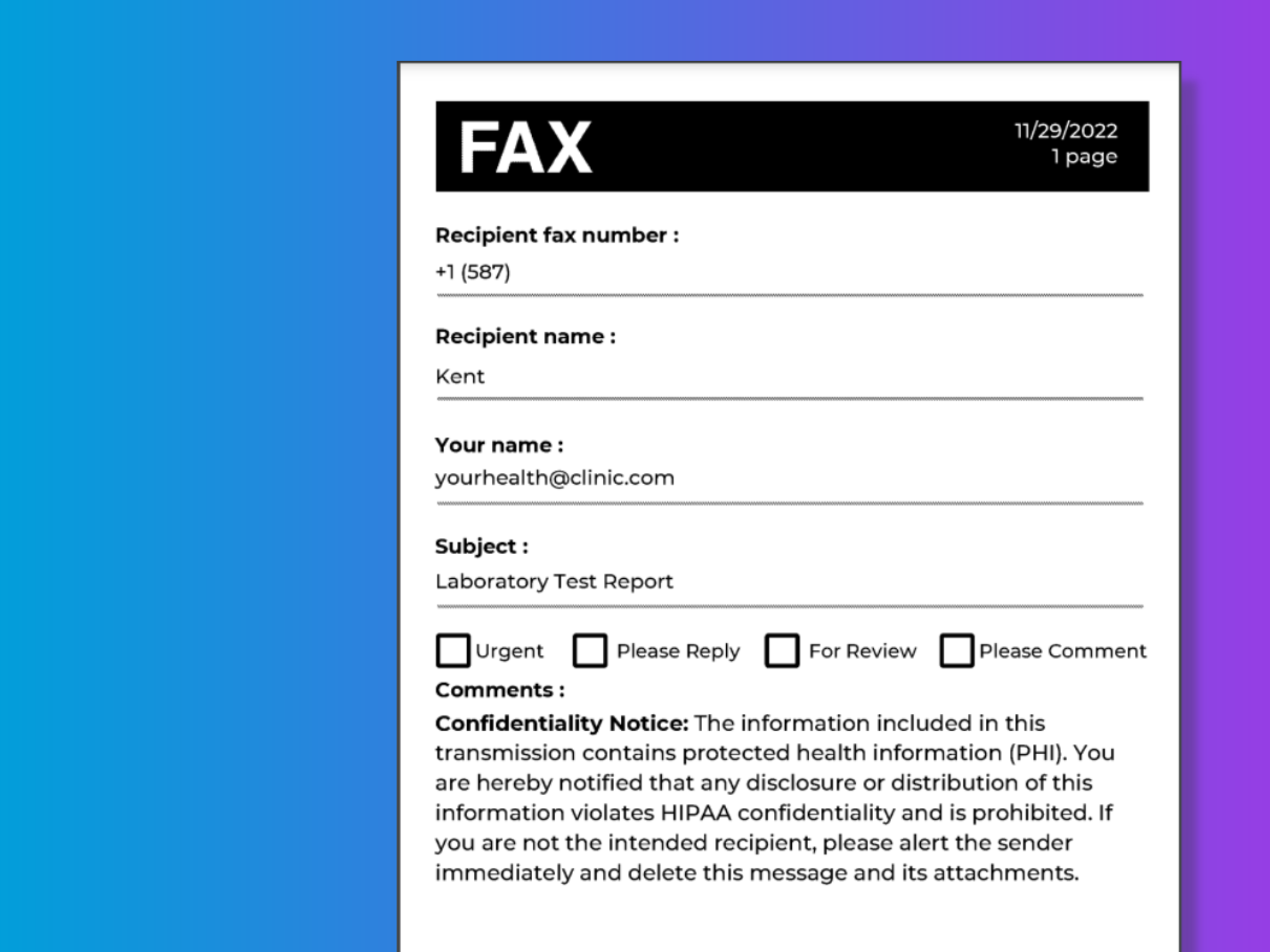 how to write a cover letter to send a fax