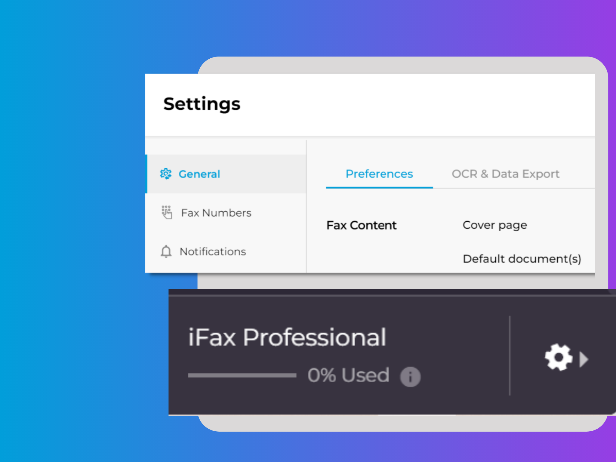 ifax online fax configuration