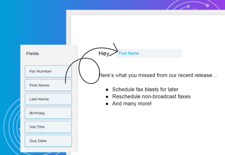 personalized faxing using ifax