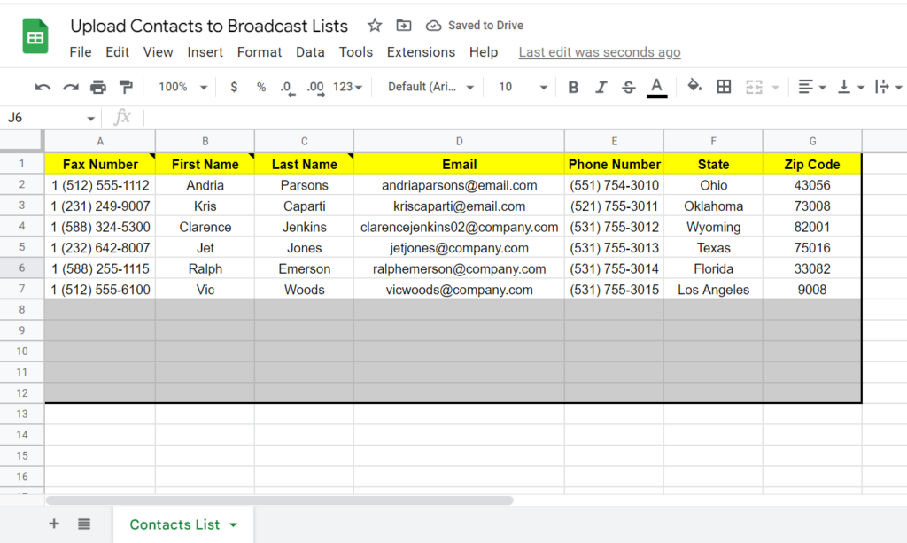 Contacts Upload: Broadcast List Management Made Easy