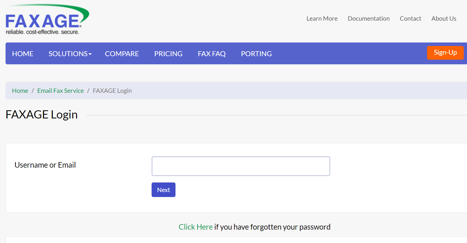 FAXAGE supports outbound fax to email from the US