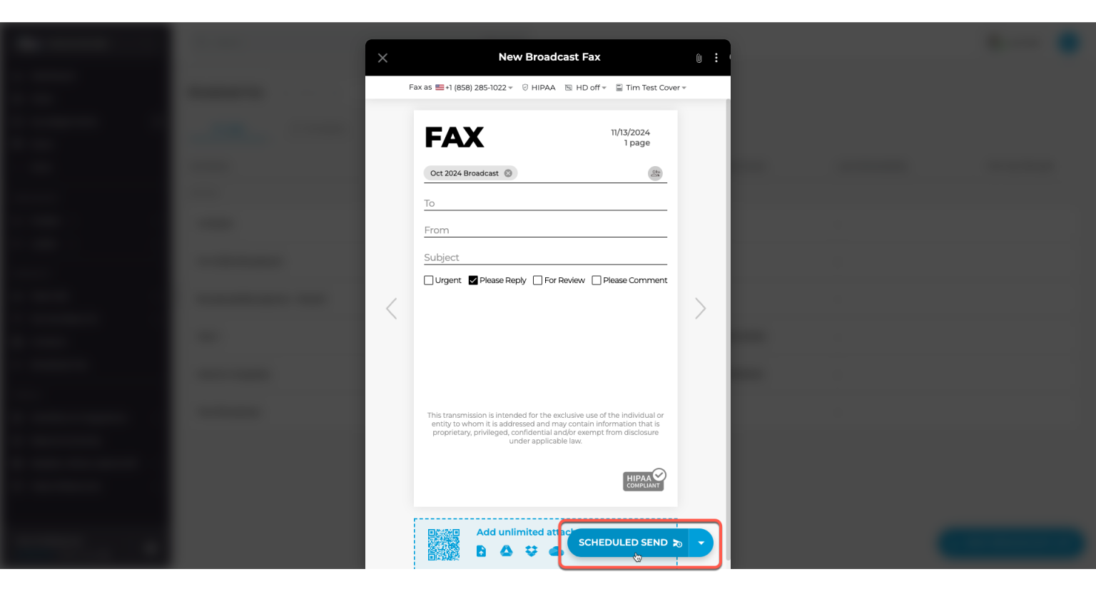 How to cancel or reschedule a fax broadcast - iFax