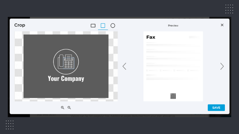 ifax company logo uploader resizer