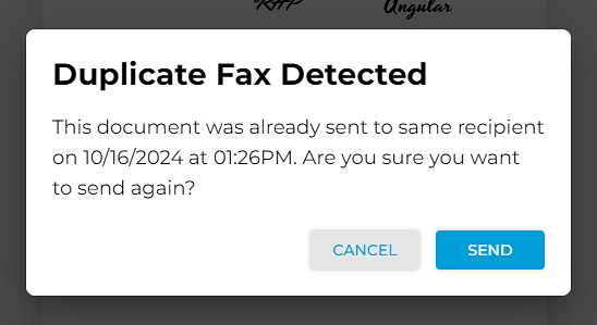confirmation when faxing multiple pages