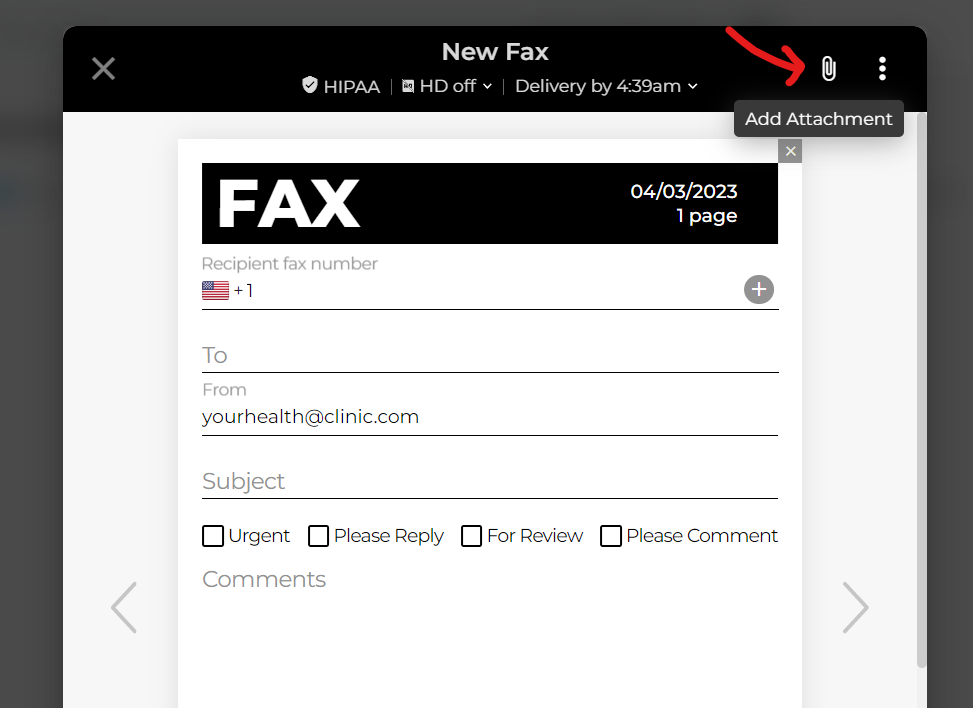 fax multiple pages attach docs