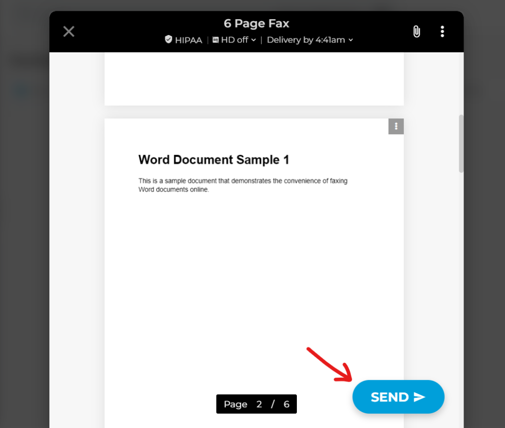 faxing multiple pages