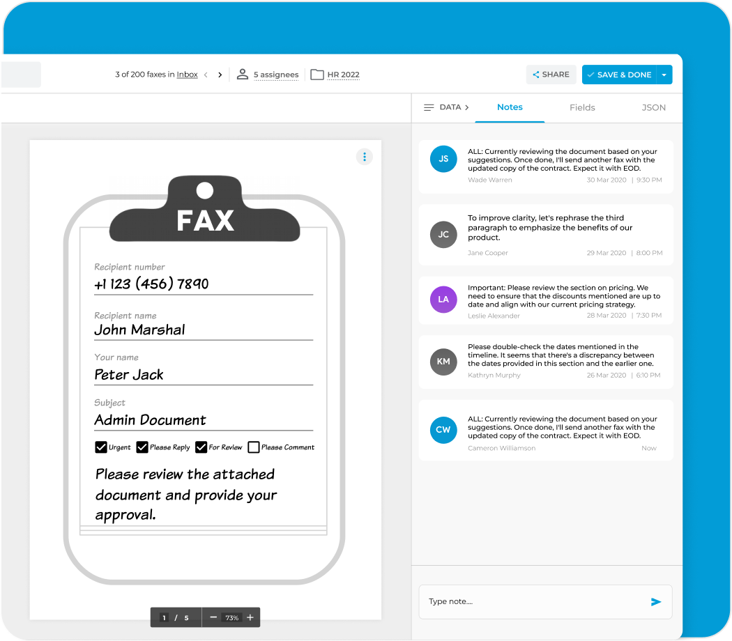 Fax Notes - iFax