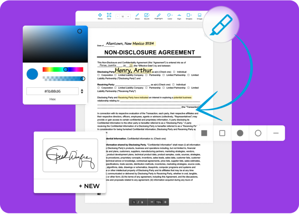 how to highlight key details with fax annotation