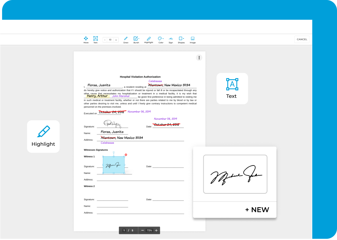 how to review and annotate online fax