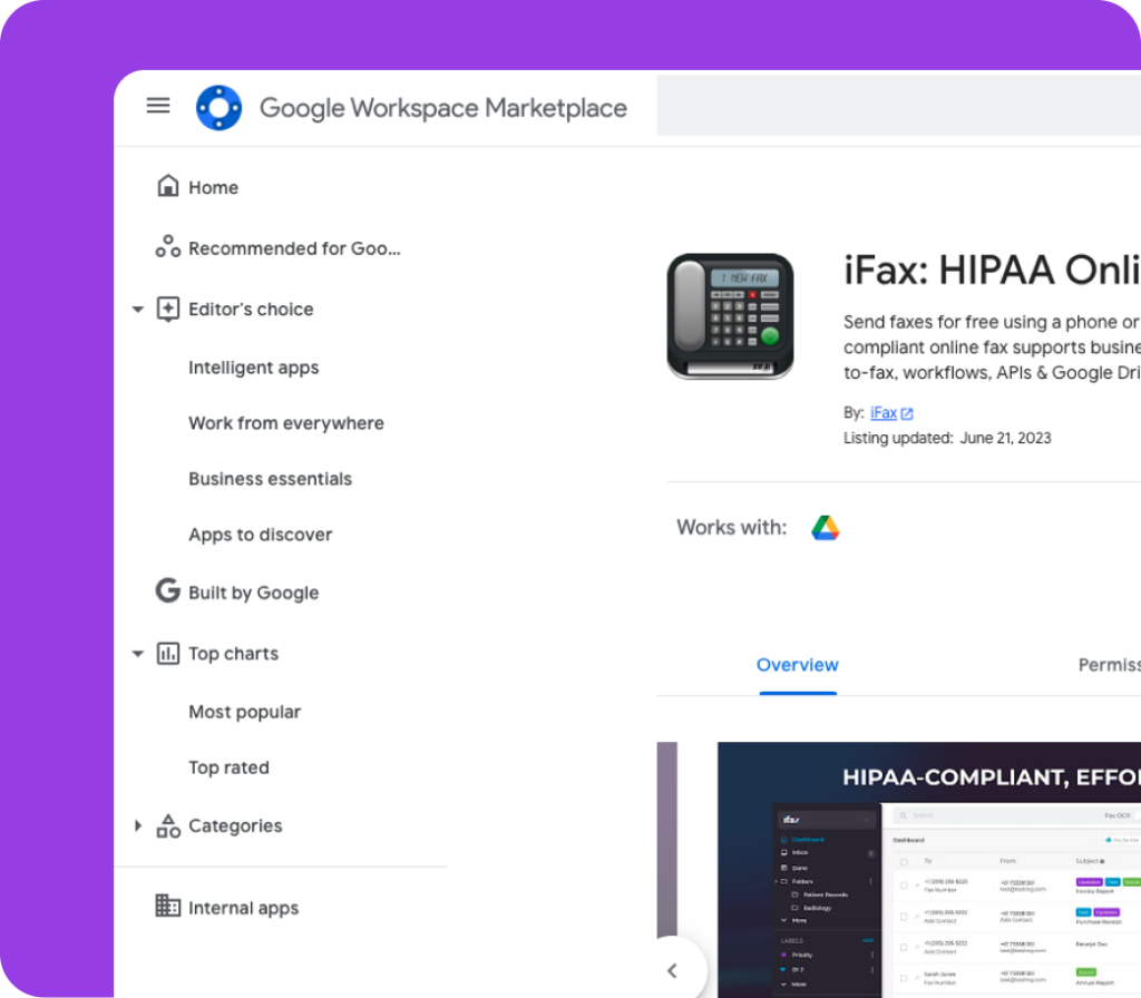 Google Workspace Fax