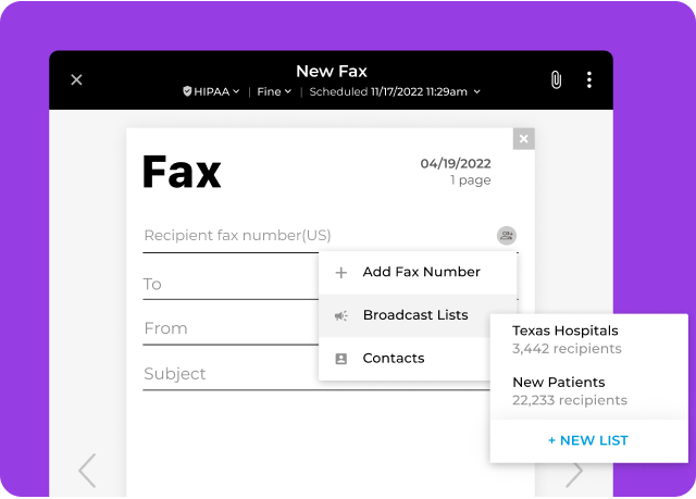 fax reports for fax broadcasting