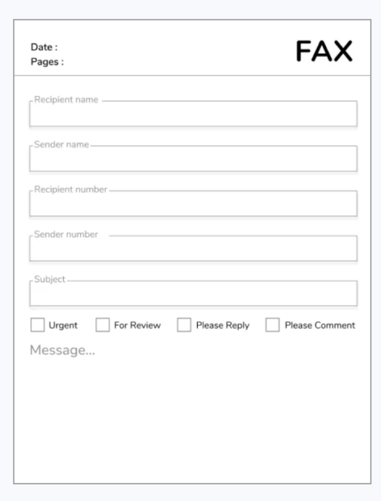 formal fax cover sheet