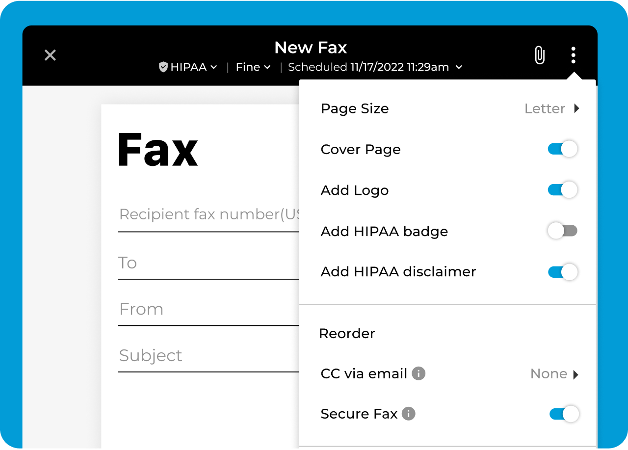 secure fax broadcasting