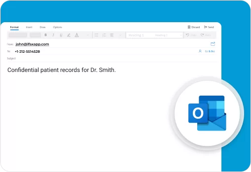 sending fax using microsoft outlook