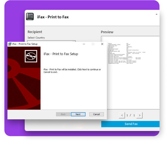 Download and install Print2Fax